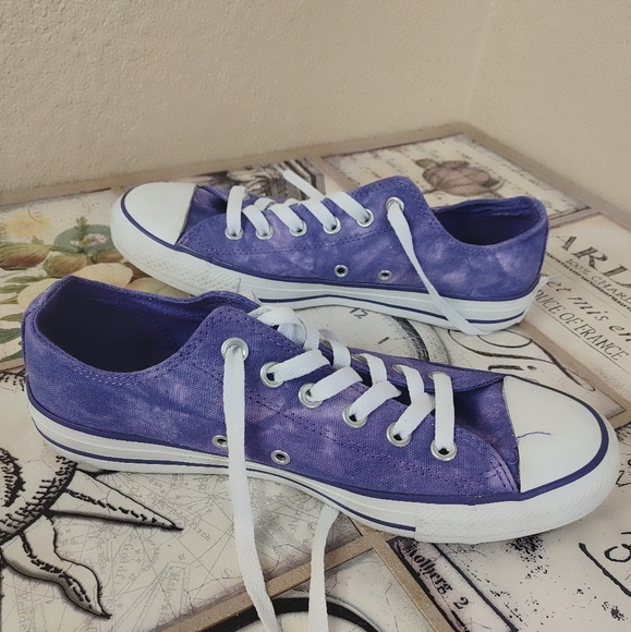 Converse Shoes - Converse Purple Tie Dye Like New Low Top Shoes